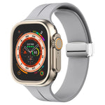 マグネティックフォールドクラスプシリコンウォッチバンド、Apple Watch Series 8&7 45mm用、Apple Watch Series 8&7 41mm用