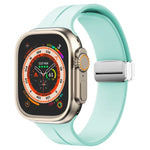 マグネティックフォールドクラスプシリコンウォッチバンド、Apple Watch Series 8&7 45mm用、Apple Watch Series 8&7 41mm用