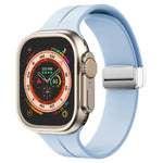 マグネティックフォールドクラスプシリコンウォッチバンド、Apple Watch Series 8&7 45mm用、Apple Watch Series 8&7 41mm用