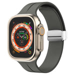 マグネティックフォールドクラスプシリコンウォッチバンド、Apple Watch Series 8&7 45mm用、Apple Watch Series 8&7 41mm用