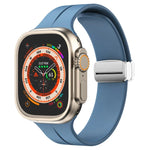 マグネティックフォールドクラスプシリコンウォッチバンド、Apple Watch Series 8&7 45mm用、Apple Watch Series 8&7 41mm用