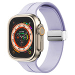 マグネティックフォールドクラスプシリコンウォッチバンド、Apple Watch Series 8&7 45mm用、Apple Watch Series 8&7 41mm用
