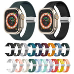マグネティックフォールドクラスプシリコンウォッチバンド、Apple Watch Series 8&7 45mm用、Apple Watch Series 8&7 41mm用
