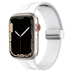 マグネティックフォールドクラスプシリコンウォッチバンド、Apple Watch Series 8&7 45mm用、Apple Watch Series 8&7 41mm用