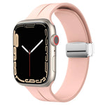 マグネティックフォールドクラスプシリコンウォッチバンド、Apple Watch Series 8&7 45mm用、Apple Watch Series 8&7 41mm用