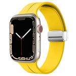 マグネティックフォールドクラスプシリコンウォッチバンド、Apple Watch Series 8&7 45mm用、Apple Watch Series 8&7 41mm用