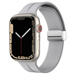 マグネティックフォールドクラスプシリコンウォッチバンド、Apple Watch Series 8&7 45mm用、Apple Watch Series 8&7 41mm用