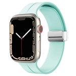 マグネティックフォールドクラスプシリコンウォッチバンド、Apple Watch Series 8&7 45mm用、Apple Watch Series 8&7 41mm用