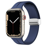 マグネティックフォールドクラスプシリコンウォッチバンド、Apple Watch Series 8&7 45mm用、Apple Watch Series 8&7 41mm用
