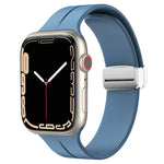 マグネティックフォールドクラスプシリコンウォッチバンド、Apple Watch Series 8&7 45mm用、Apple Watch Series 8&7 41mm用