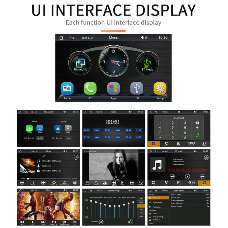 B5300 7インチ ワイヤレス CarPlay カー Bluetooth MP5 プレーヤー, 携帯電話連携対応, B5300