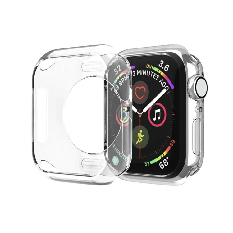 メッキTPU 丸穴ホロー保護ケース、Apple Watch シリーズ6／5／4／SE 2025／2023／2022 40mm用、Apple Watch シリーズ3＆2＆1 42mm用