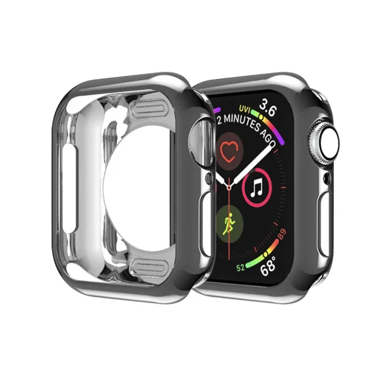 メッキTPU 丸穴ホロー保護ケース、Apple Watch シリーズ6／5／4／SE 2025／2023／2022 40mm用、Apple Watch シリーズ3＆2＆1 42mm用