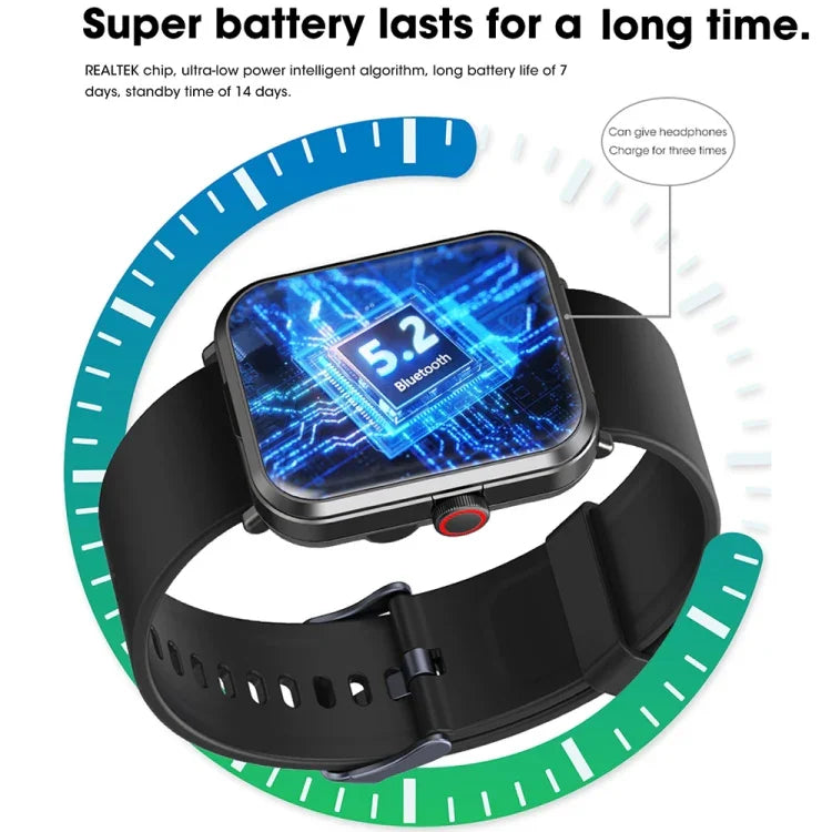 S6 TWSイヤホン 1.91インチスマートブレスレット Bluetooth通話／健康モニタリング対応