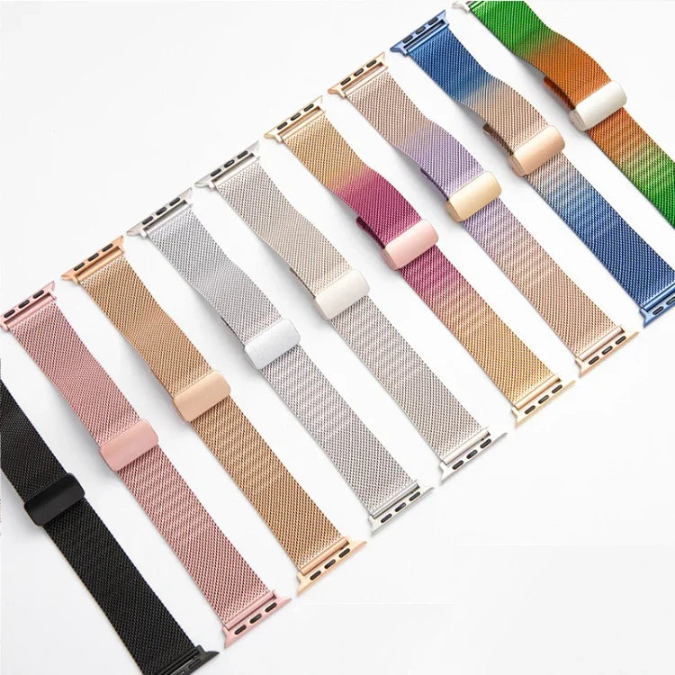 ミランフォールドバックルメタルウォッチバンド、Apple Watch Series 8&7 45mm用、Apple Watch Series 8&7 41mm用