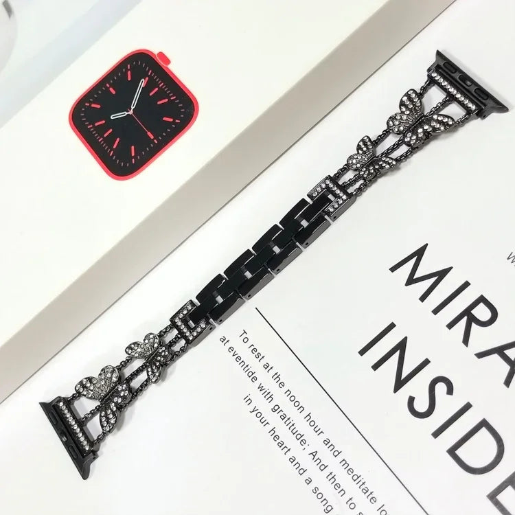 バタフライメタルダイヤモンドウォッチバンド、Apple Watch Series 8&7 45mm用、Apple Watch Series 8&7 41mm用