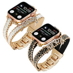 LOVE レザー チェーン 時計バンド、Apple Watch Series 8&7 45mm 用、Apple Watch Series 8&7 41mm 用