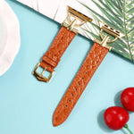 Dバックル クロコダイル 本革 時計バンド、Apple Watch Series 8&7 45mm 用、Apple Watch Series 8&7 41mm 用