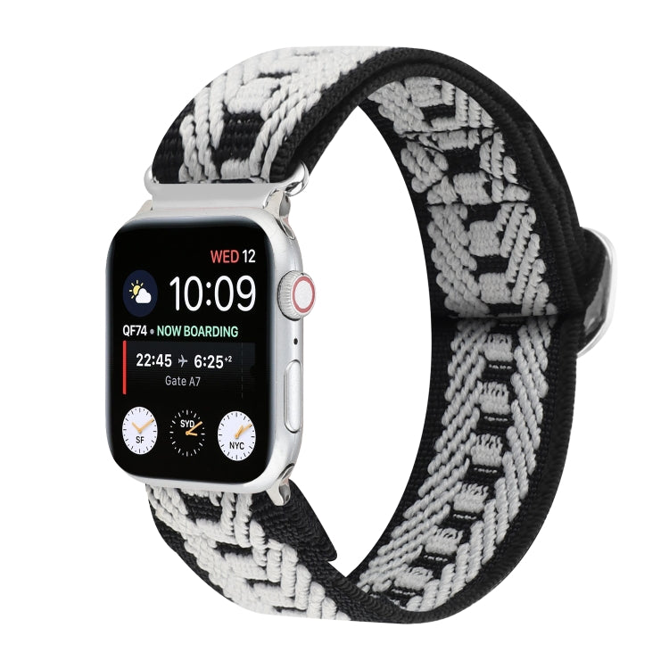 Buckle Elastic Nylon Watch Band, For Apple Watch Series 8&7 45mm, For Apple Watch Series 8&7 41mm