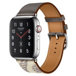 シルクスクリーン柄レザーウォッチバンド Apple Watch シリーズ7 41mm / 6 & SE & 5 & 4 40mm / 3 & 2 & 1 38mm用、Apple Watch シリーズ8&7 41mm / SE 2&6&SE&5&4 40mm / 3&2&1 38mm用
