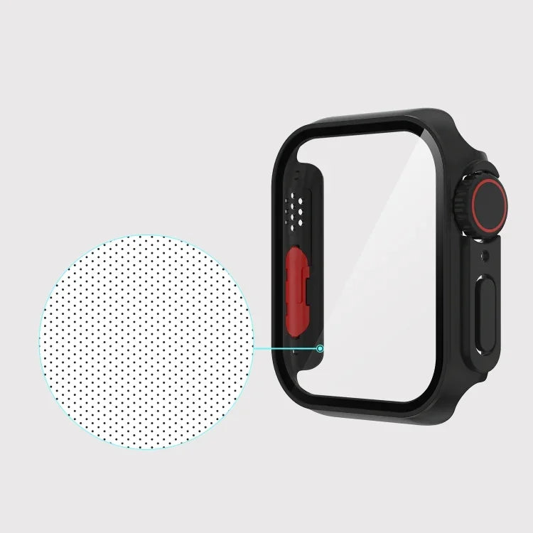 着脱式ボタン付きフィルムPCウォッチケース、Apple Watch Series 9 / 8 / 7 41mm用、Apple Watch Series SE 2025 / SE 2 / 6 / SE / 5 / 4 40mm用、Apple Watch SE 2025 / SE 2 / 6 / SE / 5 / 4 40mm用