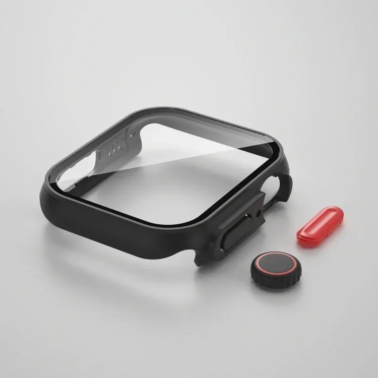 着脱式ボタン付きフィルムPCウォッチケース、Apple Watch Series 9 / 8 / 7 41mm用、Apple Watch Series SE 2025 / SE 2 / 6 / SE / 5 / 4 40mm用、Apple Watch SE 2025 / SE 2 / 6 / SE / 5 / 4 40mm用