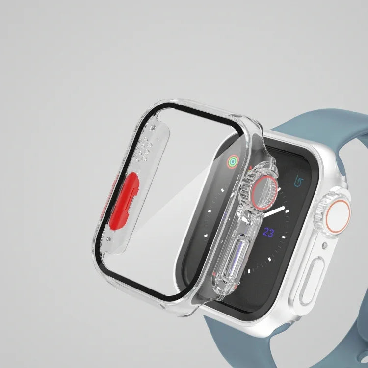 着脱式ボタン付きフィルムPCウォッチケース、Apple Watch Series 9 / 8 / 7 41mm用、Apple Watch Series SE 2025 / SE 2 / 6 / SE / 5 / 4 40mm用、Apple Watch SE 2025 / SE 2 / 6 / SE / 5 / 4 40mm用