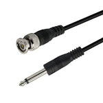 BNC オス から 6.35mm プラグ 接続ケーブル、1m、2m、3m