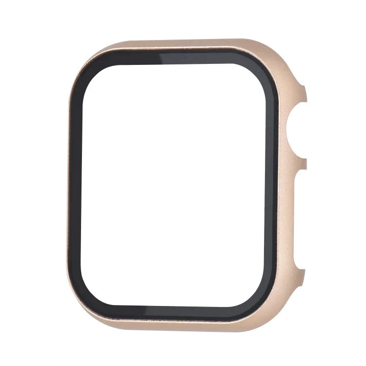 メタルフレーム＋強化ガラス プロテクターケース、Apple Watch Series 9 / 8 / 7 45mm 用、Apple Watch Series SE 2025＆SE2＆6＆SE＆5＆4 44mm 用、Apple Watch Series 3＆2＆1 42mm 用、Apple Watch Series 9 / 8 / 7 41mm 用