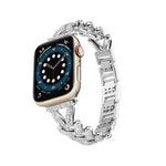 トライアングルダイヤモンドメタルウォッチバンド、Apple Watch Ultra 49mm / シリーズ8&7 45mm / SE 2&6&SE&5&4 44mm / 3&2&1 42mm用、Apple Watch シリーズ8&7 41mm / SE 2&6&SE&5&4 40mm / 3&2&1 38mm用