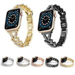 トライアングルダイヤモンドメタルウォッチバンド、Apple Watch Ultra 49mm / シリーズ8&7 45mm / SE 2&6&SE&5&4 44mm / 3&2&1 42mm用、Apple Watch シリーズ8&7 41mm / SE 2&6&SE&5&4 40mm / 3&2&1 38mm用