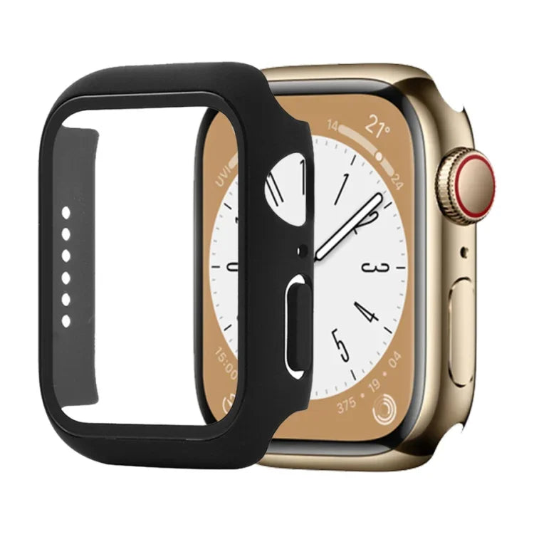 耐衝撃PC＋強化ガラスウォッチ保護ケース、Apple Watch シリーズ9 / 8 / 7 41mm用、Apple Watch シリーズ9 / 8 / 7 45mm用