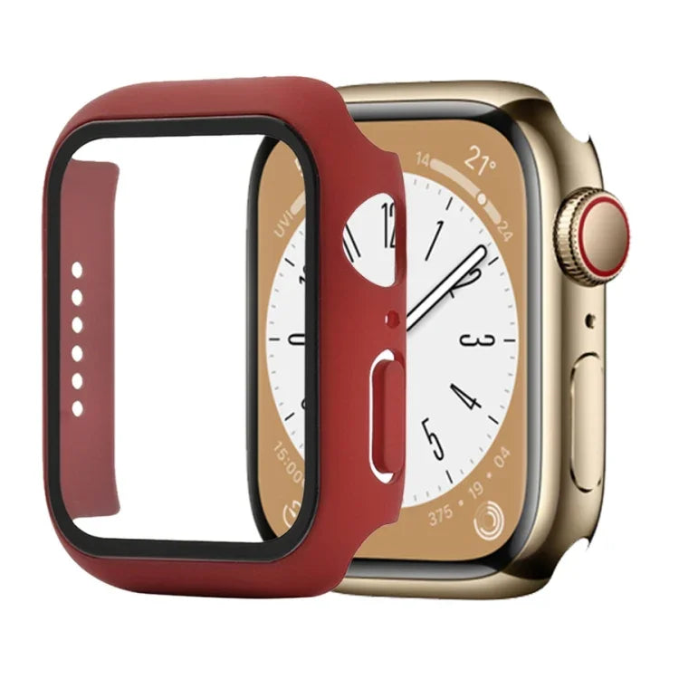 耐衝撃PC＋強化ガラスウォッチ保護ケース、Apple Watch シリーズ9 / 8 / 7 41mm用、Apple Watch シリーズ9 / 8 / 7 45mm用