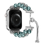 ダブルロウビーズ伸縮チェーンウォッチバンド、Apple Watch Ultra 49mm / シリーズ8&7 45mm / SE 2&6&SE&5&4 44mm / 3&2&1 42mm用、Apple Watch シリーズ8&7 41mm / SE 2&6&SE&5&4 40mm / 3&2&1 38mm用