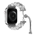 ダブルロウビーズ伸縮チェーンウォッチバンド、Apple Watch Ultra 49mm / シリーズ8&7 45mm / SE 2&6&SE&5&4 44mm / 3&2&1 42mm用、Apple Watch シリーズ8&7 41mm / SE 2&6&SE&5&4 40mm / 3&2&1 38mm用