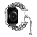 ダブルロウビーズ伸縮チェーンウォッチバンド、Apple Watch Ultra 49mm / シリーズ8&7 45mm / SE 2&6&SE&5&4 44mm / 3&2&1 42mm用、Apple Watch シリーズ8&7 41mm / SE 2&6&SE&5&4 40mm / 3&2&1 38mm用