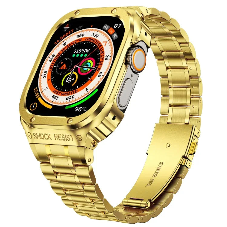 メタル一体型ウォッチ保護ケース、Apple Watch シリーズ SE 2025&6&SE&5&4 44mm 用、Apple Watch Ultra 3 / 2 / 1 49mm 用、Apple Watch シリーズ 9 / 8 / 7 45mm 用