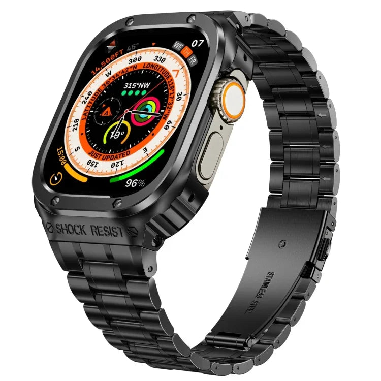 メタル一体型ウォッチ保護ケース、Apple Watch シリーズ SE 2025&6&SE&5&4 44mm 用、Apple Watch Ultra 3 / 2 / 1 49mm 用、Apple Watch シリーズ 9 / 8 / 7 45mm 用
