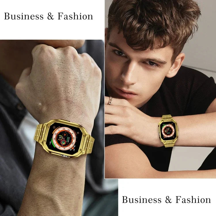 メタル一体型ウォッチ保護ケース、Apple Watch シリーズ SE 2025&6&SE&5&4 44mm 用、Apple Watch Ultra 3 / 2 / 1 49mm 用、Apple Watch シリーズ 9 / 8 / 7 45mm 用