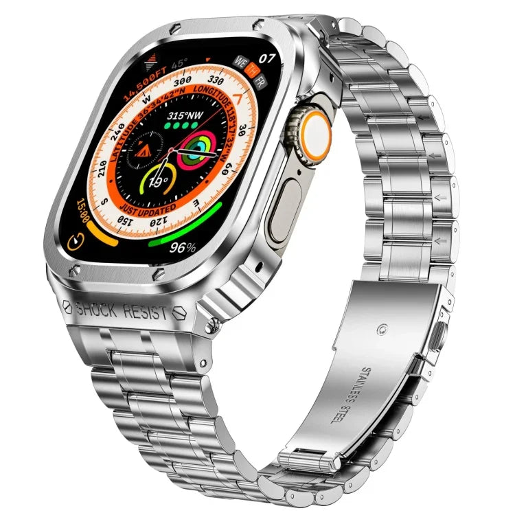 メタル一体型ウォッチ保護ケース、Apple Watch シリーズ SE 2025&6&SE&5&4 44mm 用、Apple Watch Ultra 3 / 2 / 1 49mm 用、Apple Watch シリーズ 9 / 8 / 7 45mm 用