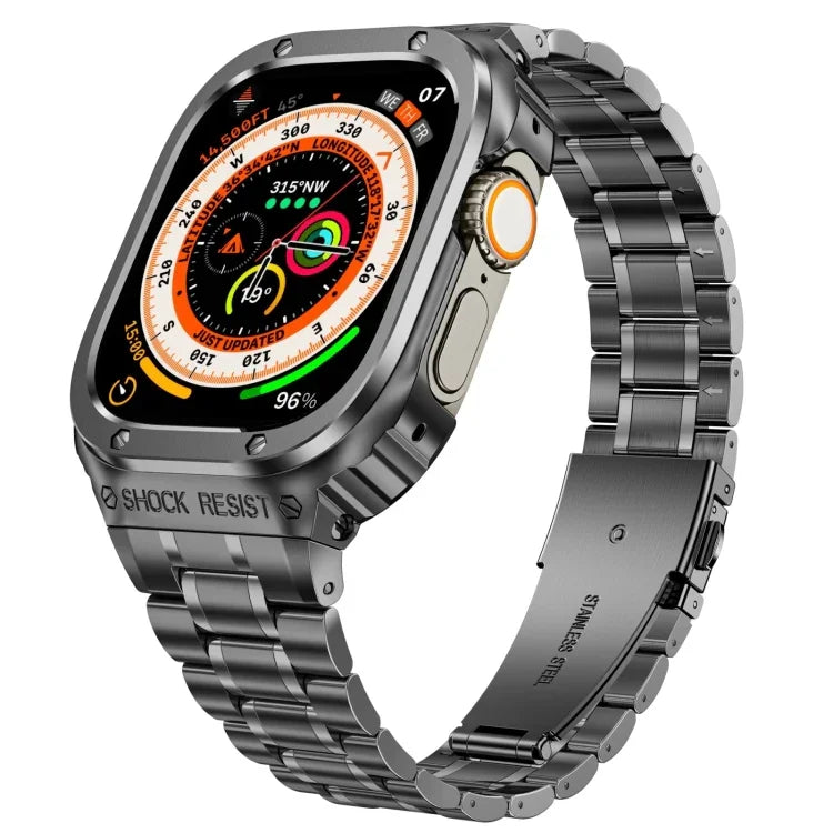 メタル一体型ウォッチ保護ケース、Apple Watch シリーズ SE 2025&6&SE&5&4 44mm 用、Apple Watch Ultra 3 / 2 / 1 49mm 用、Apple Watch シリーズ 9 / 8 / 7 45mm 用