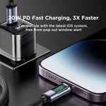 JOYROOM S-CL020A16 20W USB-C / Type-C から 8ピン デジタル表示 急速充電データケーブル、Type-C から 8ピン