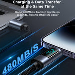 JOYROOM S-CL020A16 20W USB-C / Type-C から 8ピン デジタル表示 急速充電データケーブル、Type-C から 8ピン