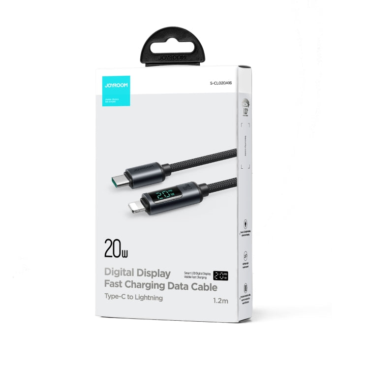 JOYROOM S-CL020A16 20W USB-C / Type-C から 8ピン デジタル表示 急速充電データケーブル、Type-C から 8ピン