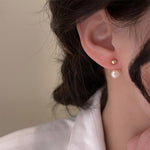 Temperament Ladies Light Luxury Pearl Double Layer Earrings Diamond Earrings, EH1365, EH0881, EH1309, EH1343, EH1468, EH1034, EH1314