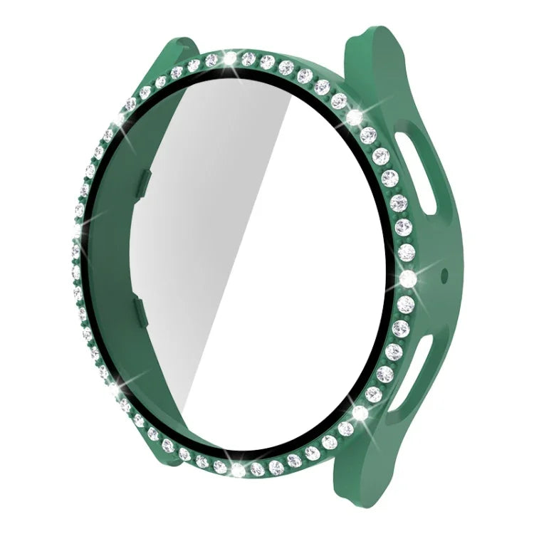 シングルロウダイヤモンドPC＋強化ガラスウォッチケース、Samsung Galaxy Watch5 44mm用