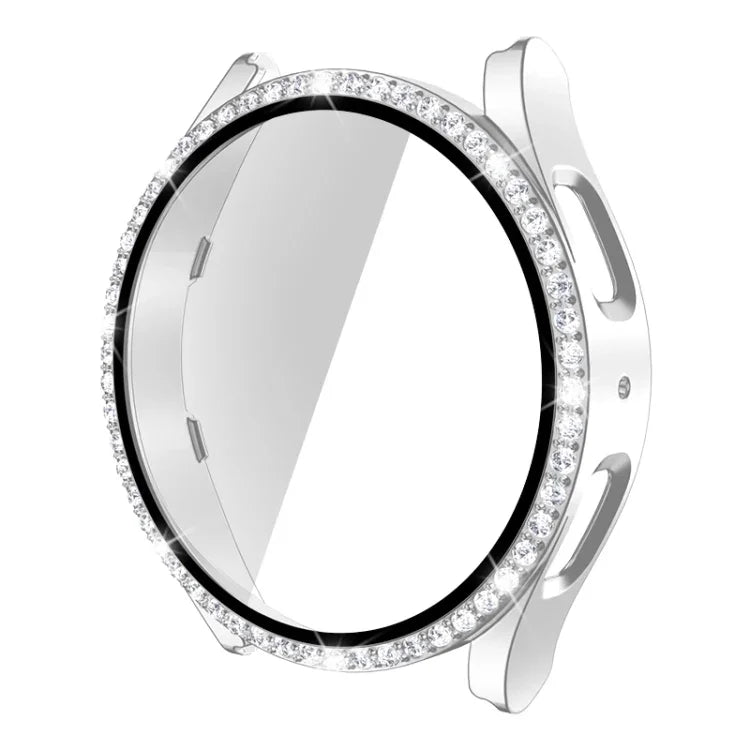 シングルロウダイヤモンドPC＋強化ガラスウォッチケース、Samsung Galaxy Watch5 44mm用