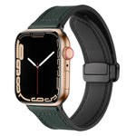 マグネット折りたたみシリコンレザーワッチバンド、Apple Watch シリーズ 8&7 41mm 用