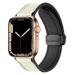 マグネット折りたたみシリコンレザーワッチバンド、Apple Watch シリーズ 8&7 41mm 用