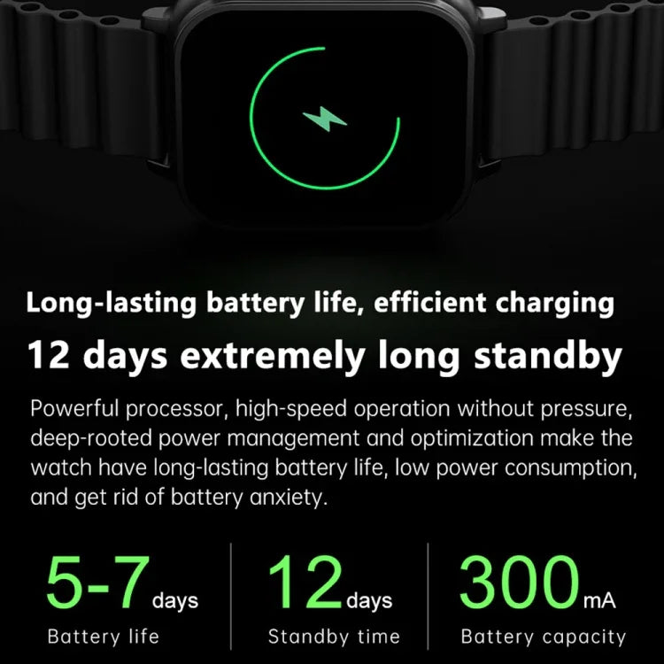 N22 2in1 1.96インチ HDディスプレイ スポーツ Bluetooth通話イヤホンスマートウォッチ